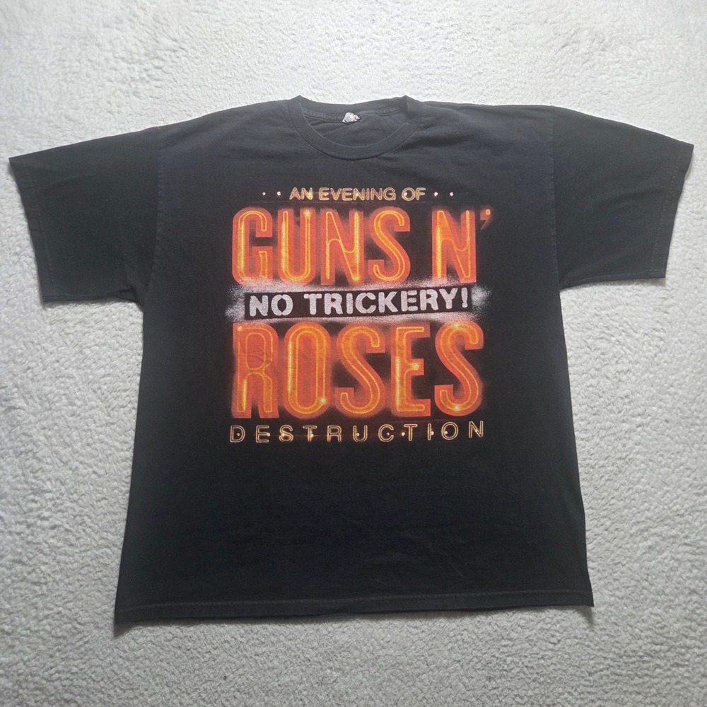 Guns N' Roses T-Shirt Mens XL Black Graphic Hard Rock Las Vegas Concert Band Tee